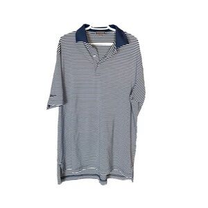 Peter Millar Summer Comfort Short Sleeve Blue Golf Polo Shirt